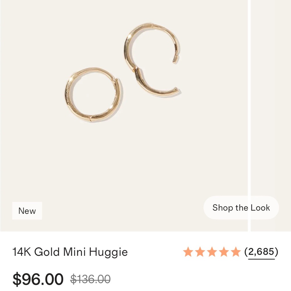 Quince 14K Gold Mini Huggie Earrings